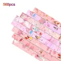 Cartoon Pattern Origami Paper Origami Star Paper Strips 560pcs for Stress-relief Handcrafts Artistic Origami Paper Paper Folding Kit. 