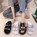 Disney StellaLou Creative Platform Shoes Soft Thick Bottoms Outdoor Slippers Women Fashion Korean Luxury Sandals Y2k Flat Shoes. 