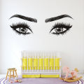 Fashion Girls Lash Brows Eyes Wall Stickers Living Room Decoration Decals for Furniture Sticker Decoration Eyebrows Store Decor. 