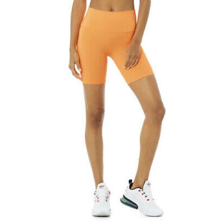 Womens Yoga Biker High Waist Stretch Shorts