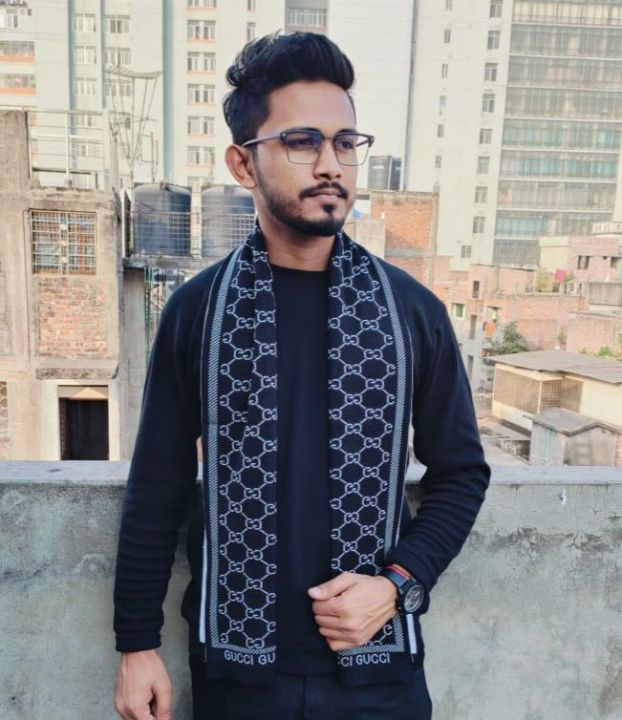 Black And Grey Winter Woolen Scarf, Soft Muffler Stylish Fashion Scarf For Men And Women