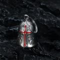 Fashion Red Cross Guardian Angel Wings Bell Motorcycle Bell Keychain Men||||'s Biker Exorcist Amulet Lucky Jewelry Accessory.