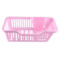 Individual Environmental Plastic Kitchen Sink Dish Drainer Set Rack Washing Holder Basket Organizer Tray, Approx 17.5 x 9.5 x 7INCH (Pink) Exquisite Product. 