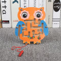 Children Wooden Educational Montessori Toys Magnetic Maze Handwriting Pen Push Beads Small Animals Labyrinth Track Toys For Kids.