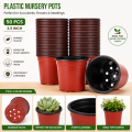 Plastic Nursery Pots 50 Pcs(3.5 Inchi) Two-color Succulent Flower Pot. 