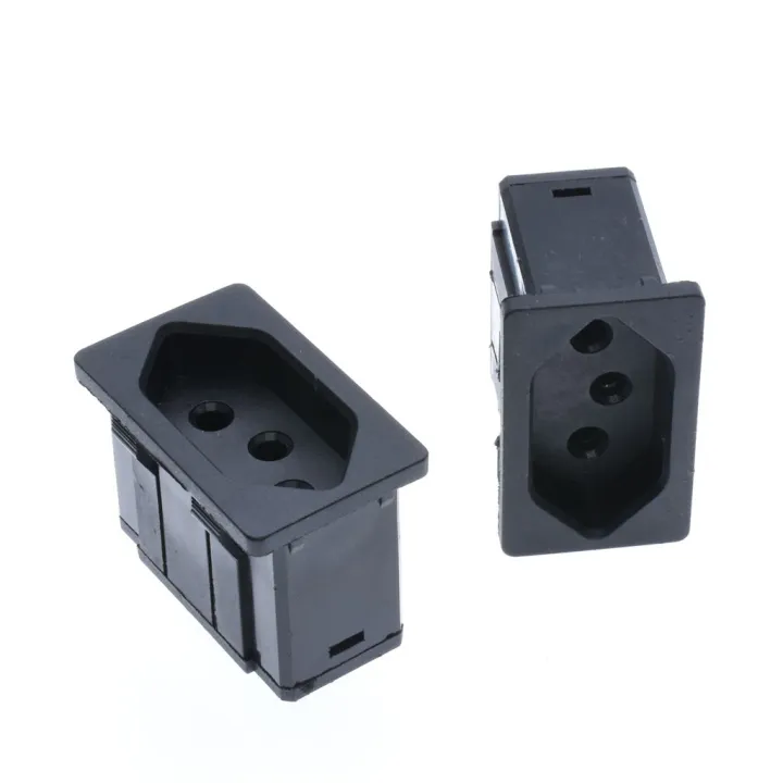 Black embedded industrial outlet Brazilian standard Inverter output socket 250V 15A universal electrical AC power socket