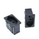 Black embedded industrial outlet Brazilian standard Inverter output socket 250V 15A universal electrical AC power socket. 