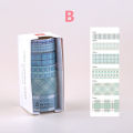 RHS Online 6 Rolls/Set Washi Tape Lattice Decorative Masking Tapes Sticky Paper Tape for Journals Diary DIY Crafts Gift Wrapping.