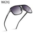 WGYG 2021 Fashion Men Cool Square Style Gradient Sunglasses Driving Vintage Brand Design Cheap Sun Glasses Oculos De Sol. 