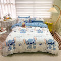 New Cartoon Skin-Friendly Four-Piece Set Student Dormitory Children's Household Bedding Quilt Cover Bed Sheet Fitted Sheet Wholesale.