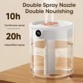 2L Air Humidifier Large Capacity With LCD Humidity Display Night Light Double Nozzle Aroma Essential Oil Diffuser For Home Offic.