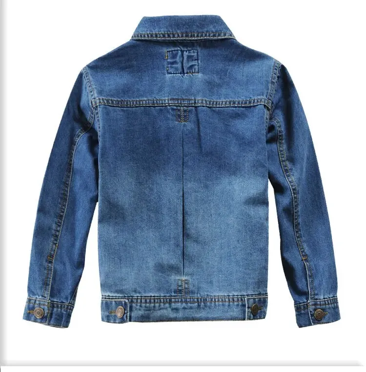 Boys' Denim Jacket Spring/Summer Solid Design Kids Casual Jean Coat For  Children's 4-14 Years Cowboy Outwear