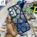 Vivo Y04 Geometric Diamond Shape Phone Case With Chrome Electroplated Plating Cover Zone For Vivo Y 04 Back Cover.