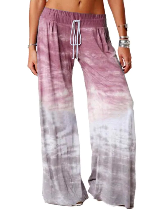 Women's%20Lounge%20Pants%20Loose%20Lace%20Up%20Casual%20Pants%20Gradient%20Tie-Dye%20Printed%20Yoga%20Sport%20Long%20Pnats%20Wide%20Leg%20Pants%20-%20Image%203