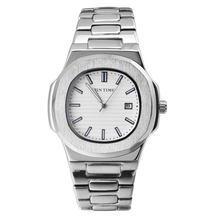 Men Fashion Watch Stainless Steel Nautilus Analog Quartz Wristwatch Luminous Hand Waterproof Auto Date Clock Relogio Gifts
