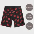 Men Boxer Shorts Underpants Underwear Black 2XL 3XL 4XL Fashion Lips Boxers Sports Casual Soft Smooth. 