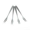 6pcs creative stainless steel fruit sign two tooth fork cake dessert fork Encounter. 