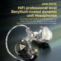 QKZ AK6 Zeus Wired HiFi Best In Ear IEMs Earphones Bass Dynamic Driver Monitor with Micr Silver Plating Detachable Audio Cable. 
