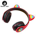 B39M Cat Ears Noise Canceling Headset Stereo Lighting Headphones Wireless Headphones For Smart Phones Computer Laptop.