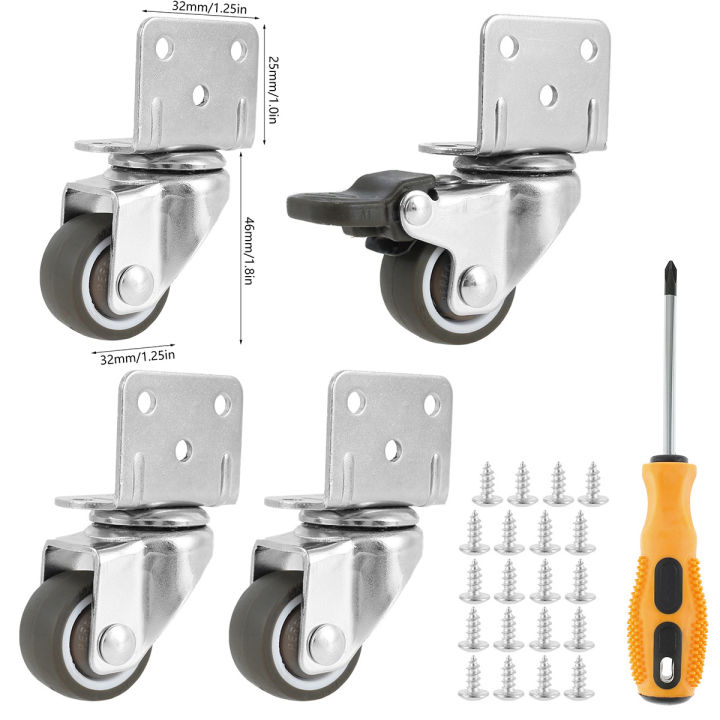 4Pcs%201/1.25/2%20In%20Furniture%20Castors%20Universal%20Swivel%20Casters%20with%20Safety%20Brake%20Silent%20Trolley%20Wheels%20for%20Moving%20Table%20Chair%20Sofa%20-%20Image%207