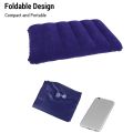 Inflatable Pillow Camping Travel Pillow Squared PVC Flocked Fabric Air Pillow for Camping Hiking.