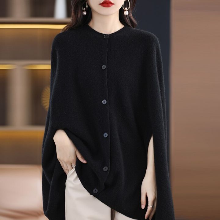 AW22%20100%25%20Cashmere%20Round%20Neck%20Sleeveless%20Knit%20Top%20Cape%20Cardigan%20Coat%20Loose%20And%20Lazy%20-%20Image%207