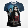 New America Style Men T Shirt The Vampire Diaries Printed Male Short Sleeve Clothes Oversized Casual O Neck Fashion Streetwear.