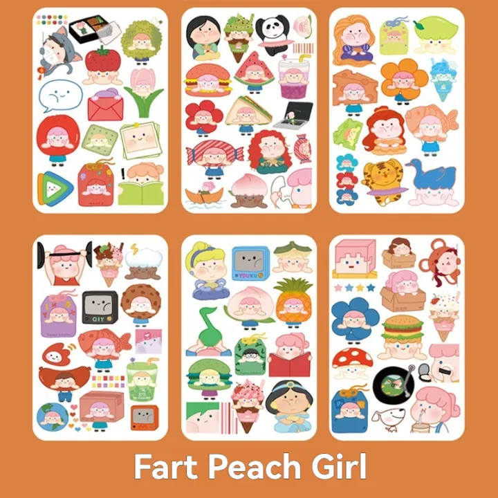 6%20Sheets%20Cute%20Cartoon%20Series%20Waterproof%20PVC%20Stickers%20Transparent%20Kawaii%20Album%20Diary%20Journal%20Decorative%20Crafts%20Scrapbooking%20DIY%20Sticker%20Gift%20-%20Image%206