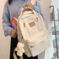 JULYCCINO Multifunction Double Zipper Women Backpack Teenager Girls Laptop Backpack Student Shoulder Bag Korean Style Schoolbag.