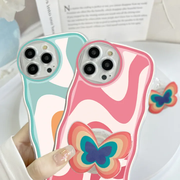 AMORVOR%20for%20Samsung%20Galaxy%20A22%205G%20Back%20Cover%20(With%20Free%20Holder)%20Multi-color%20Simple%20Soft%20Wavy%20Phone%20Case%20Camera%20Protection%20Mobile%20Cover%20-%20Image%208