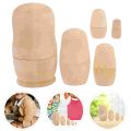 Stacker Uncolored Nesting Wooden Blank Toys DIY Stacking Dolls Unpainted Russian.