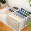 【Fashion】New Style Compartment Storage Box Closet Clothes Drawer Mesh Partition Pants Drawer Washable Household Storage 1Pcs. 