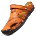 Summer Men's Sandals Men Leather Sandals Classic Roman Shoes Slipper Soft Outdoor Sneakers Beach Rubber Men Trekking Sandals.