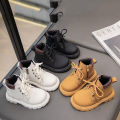 Children's booties 2024 new fashion british style girls little yellow boots small children's soft soles anti-slip boys martin boots. 