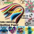 Quilling Paper 500-100 Strips,20 Colours DIY Quilling Supplies Paper Kits Include Strips.