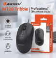 Jertech M120 USB Wired Mouse for Computer & Laptop, Professional Office Optical Mouse with 1200 DPI, Fast 0.8ms Response, Plug & Play PC Mouse for Windows/Mac - Black.