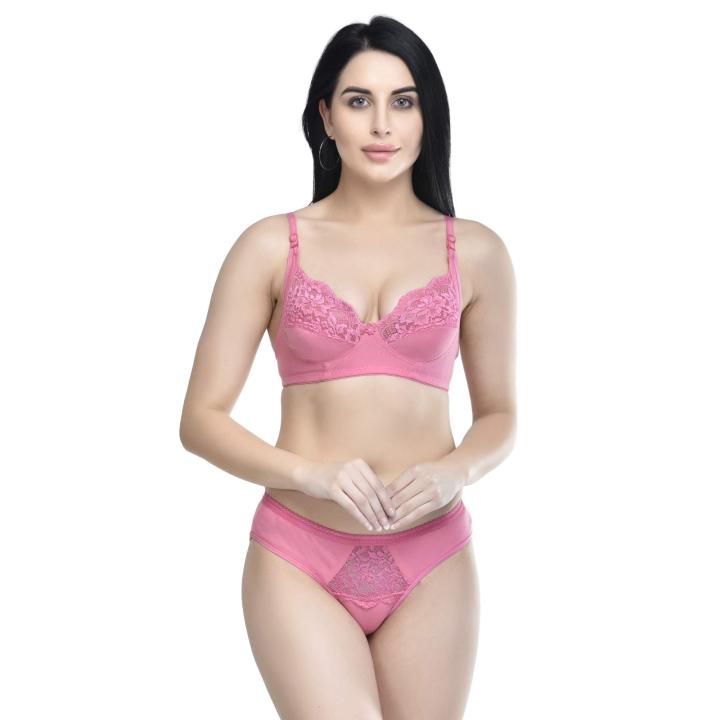 Women's%20Comfort%20Feel%20Bra%20Panty%20Set,%20Pack%20of%201%20Multicolor%20(Size%20:%2032-40)%20-%20Image%202