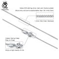 ORSA JEWELS Italian 925 Sterling Silver 1.0mm Side Chain Necklace Sterling Silver Pendant Necklaces Men Women Chain SC18-P.