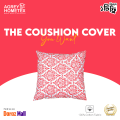Decorative Cushion Cover, White & Red (18"x18") Only Cover. 