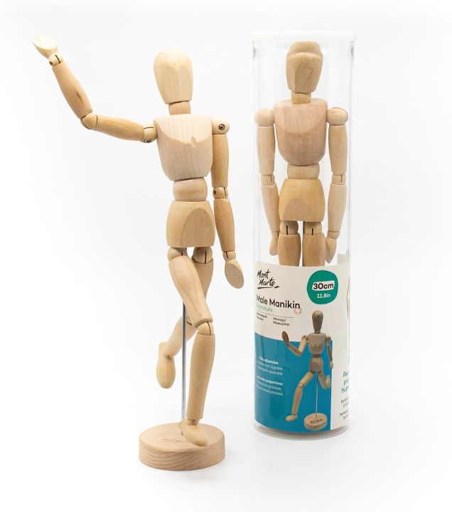 Mannequin De Dessin 30 Cm Mont Marte - Figurine Articulée Bois - Pour Artistes