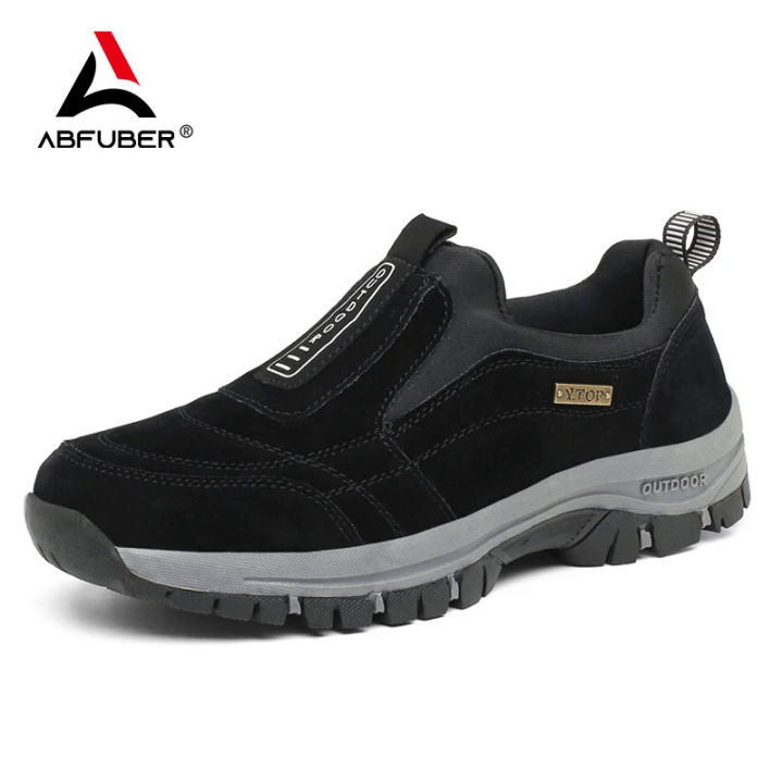 【selevn roind】 Outdoor Shoe Men Sneakers Autumn Slip On Casual Men Shoes Breathable Suede Leather Shoe Anti-skid Walking Shoe Hot Sale Footwear