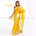 Exclusive Trendy Fashionable Tangail Ta Golden Border Half Silk Saree for Women. 