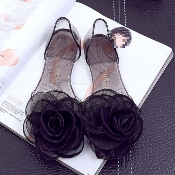 Fish%20mouth%20sandals%20women's%20summer%20flat%20students%20korean%20version%20flower%20new%20bow%20women's%20shoes%20jelly%20shoes%20transparent%20crystal%20shoes%20-%20Image%206