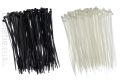 100 Pieces 4*150mm6 Inch (4x150mm) Electric Cable Tie White / Black Self Locking Nylon Cable Wire / Zip Ties.