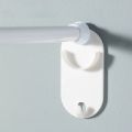 1Pair Multifunctional Curtain Rod Bracket Wall Hanging Hooks Punch-free Telescopic Bar Fixed Adhesive Holders Clothes Crossbar Home Accessories. 