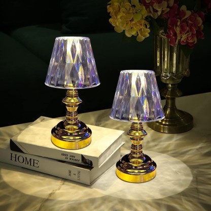 Diamond Dream Battery LED Table Lamp Modern Table Art Fancy Lighting Night Light Night Lamp (14 cm, Gold)Diamond Dream Battery LED Table Lamp Modern Table Art Fancy Lighting Night Light Night Lamp (14 cm, Gold)
