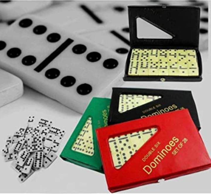Dominoes Game set 28_Double Six  Black  Dot