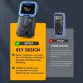 FNIRSI DMT-99 Handheld Digital Multimeter, 10000 Counts, 1000V 10A True RMS, Auto Range, AC DC Voltage Tester, NCV Measures, 1500mAh Rechargeable Battery. 