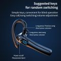 【FUPANG】Painless Ear-hook Bluetooth 5.2 Wireless Earbuds Waterproof Sport Earphone Standby Business Headphones Mic for Running Cycling Driving.