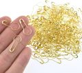100 Pieces Golden Bulb Metal Gourd Safety Pins 22mm Length hijab pin l Shari Pin. 